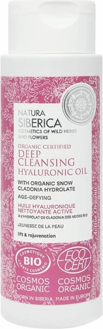 Vaj pastrues për fytyrë unisex Natura Siberica Age Defying Deep Cleansing Hyaluronic Oil 150ml