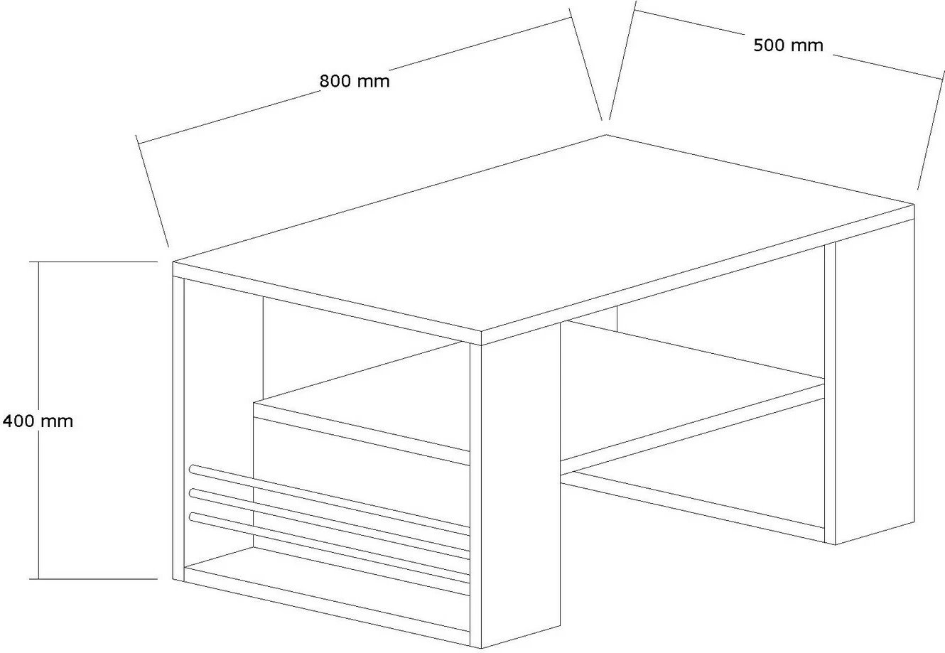 Tavolinë kafeje Hanah Home, Iris, ngjyrë safir