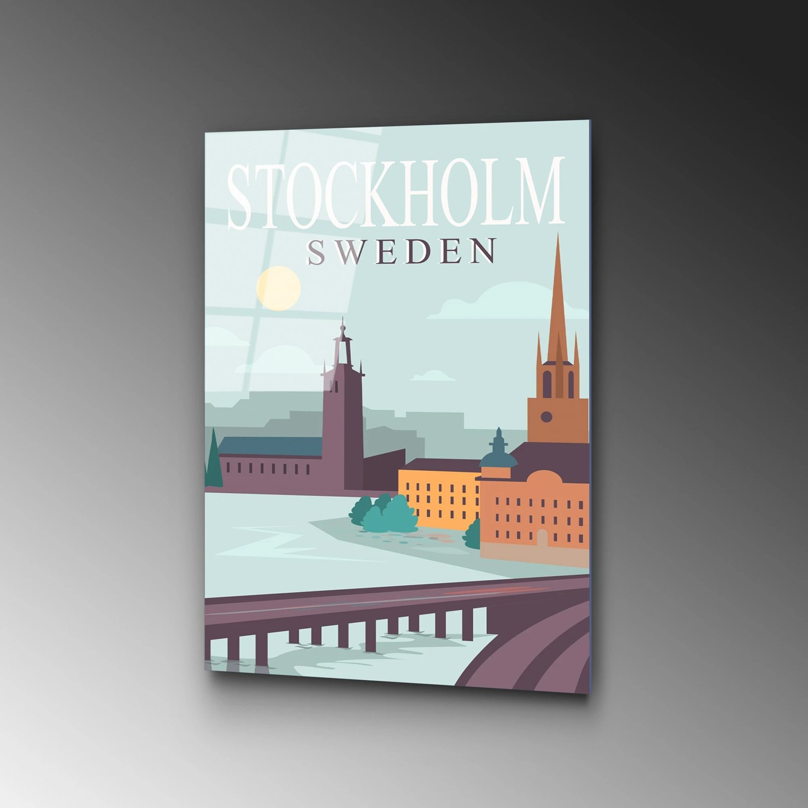 Pikturë dekorative prej xhami të temperuar, Wallity UV-1024, 30x45cm