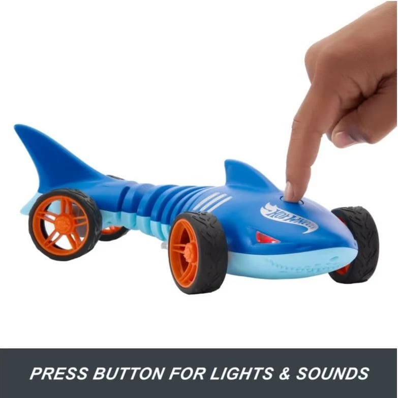 Makine lodër RC Hot Wheels Shark Speeder HXJ83, plastikë, kaltër