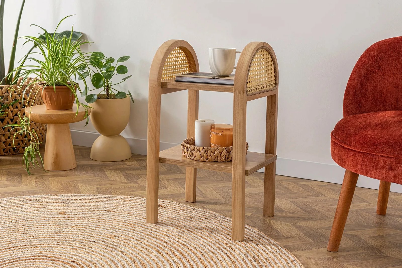 Tavolinë anësore Skye Decor, Nala 62, ngjyrë natyrale