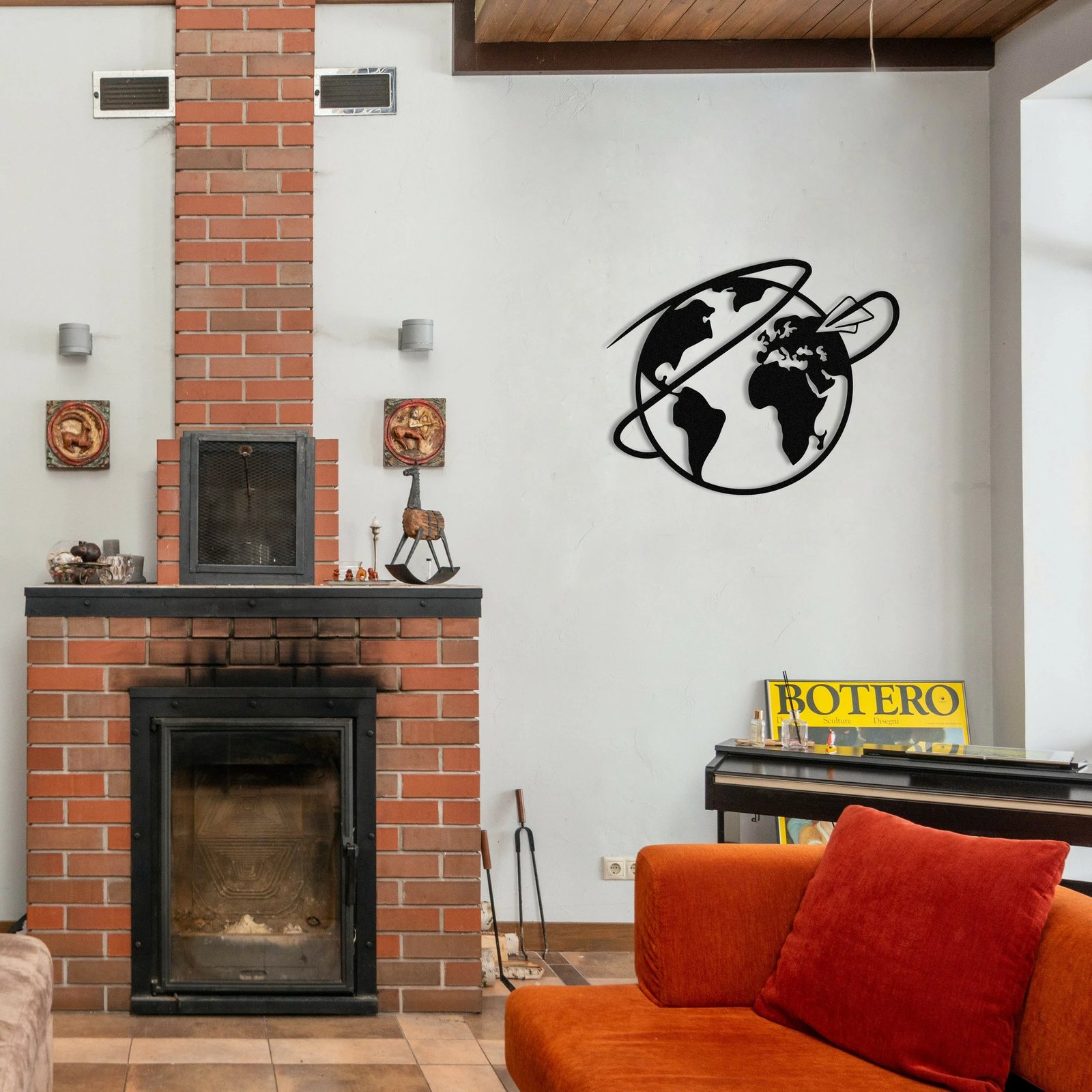 Aksesor dekorativ metalik për mur, Wallity, udhëtim