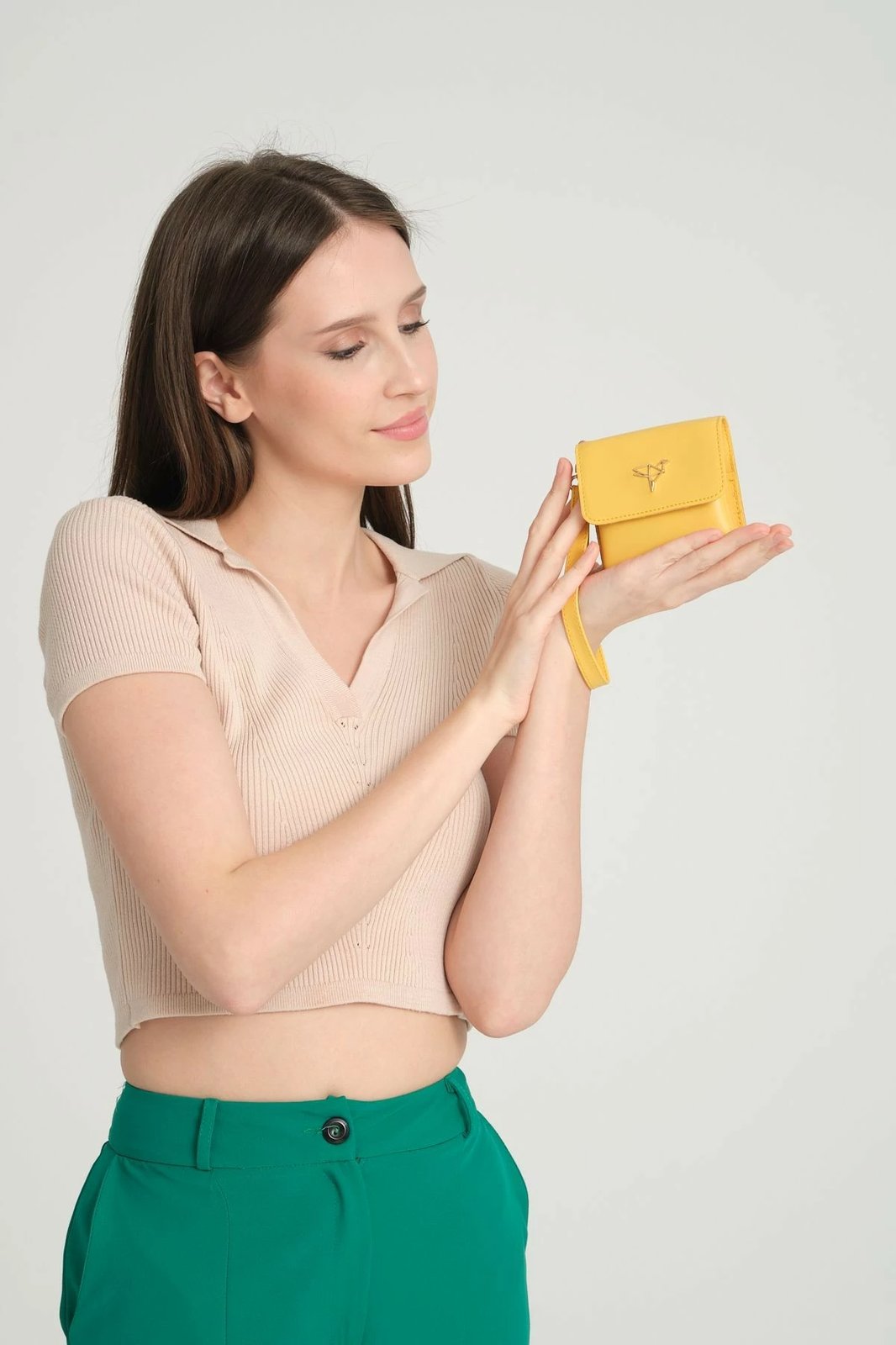 Portofol për gra Zoozie Bags, Mini Best, ngjyrë e verdhë