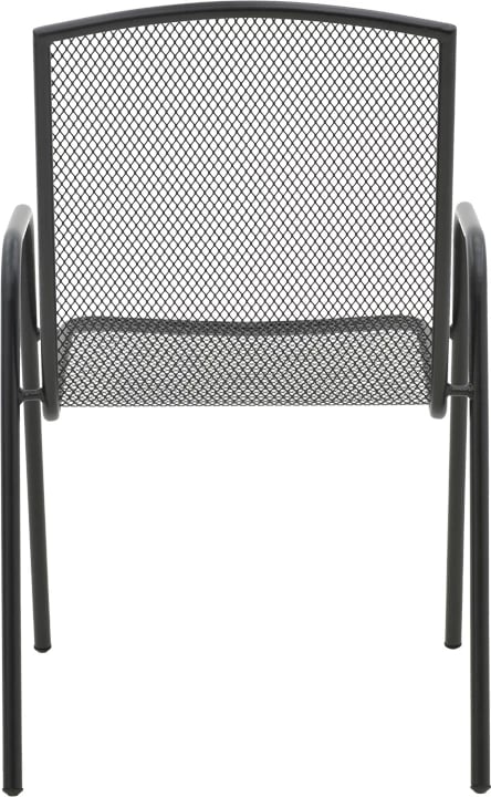 Karrige për kopsht Pomedon e grumbullueshme, metalike, ngjyrë e zezë, 56x64x87cm