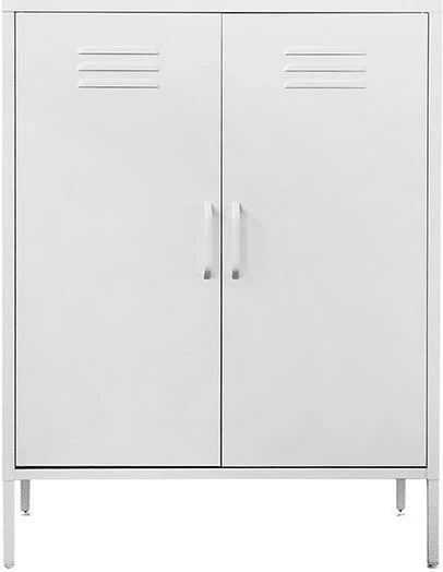 Dollap metalik Nextdeco 32807-00, i bardhë, H102x80x40cm