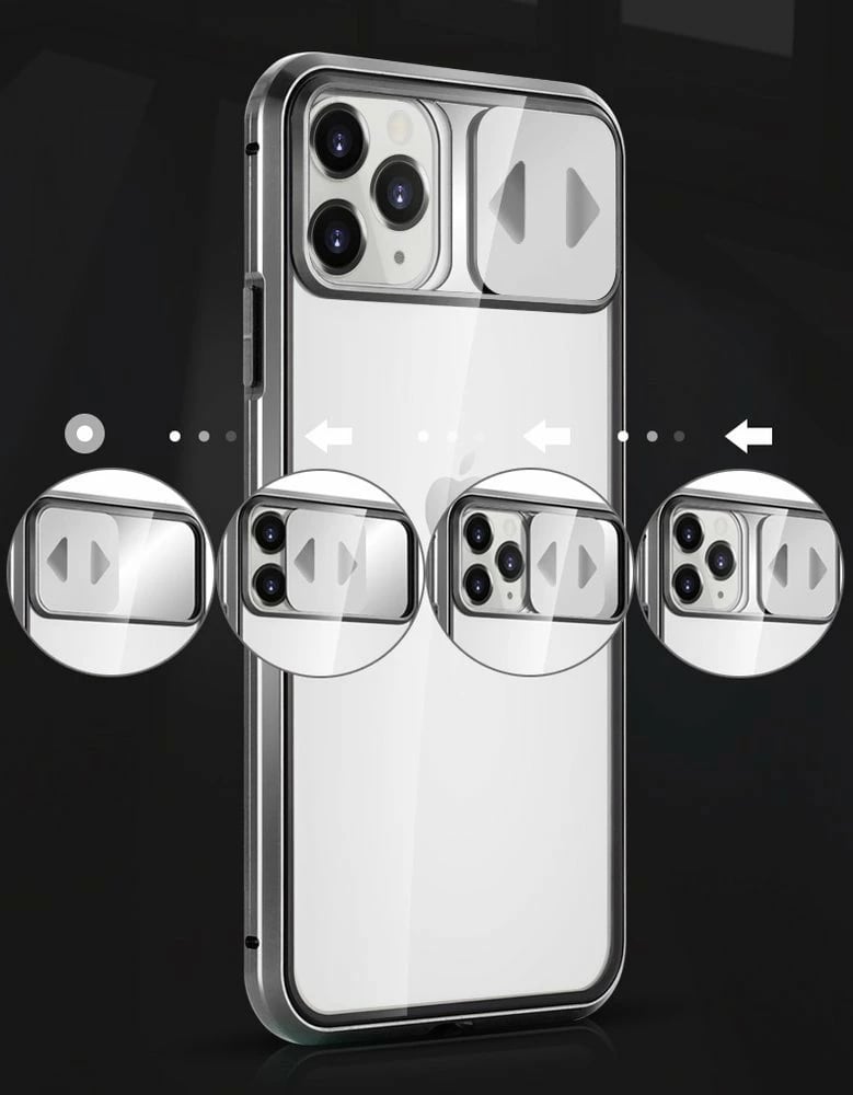 Mbështjellës Wozinsky Magnetic Cam Slider Case për Huawei P40, Full Body Cover, i zi