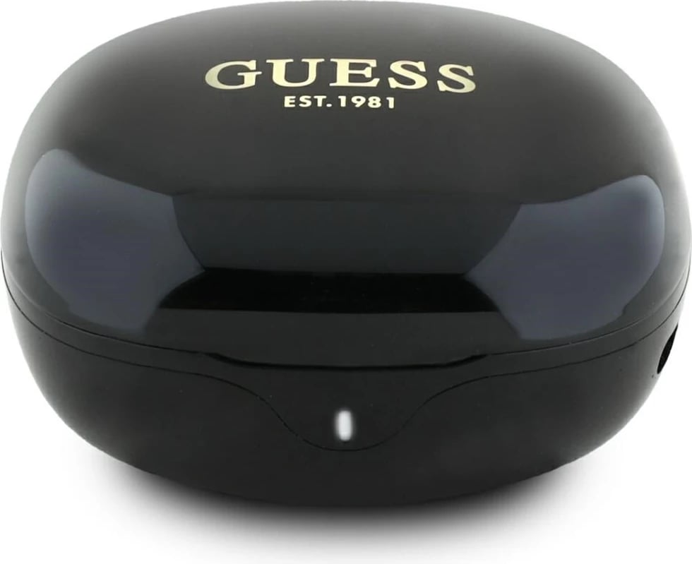 Kufje TWS Guess Flat Classic Logo, Bluetooth 5.4, me dok karikimi, të zeza Kufje TWS Guess Flat Classic Logo, Bluetooth 5.4, me dok karikimi, të zeza
