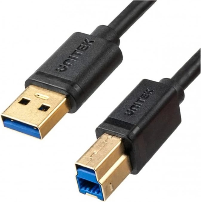Kabllo printeri Unitek USB-A/USB-B, 2m, e zezë 