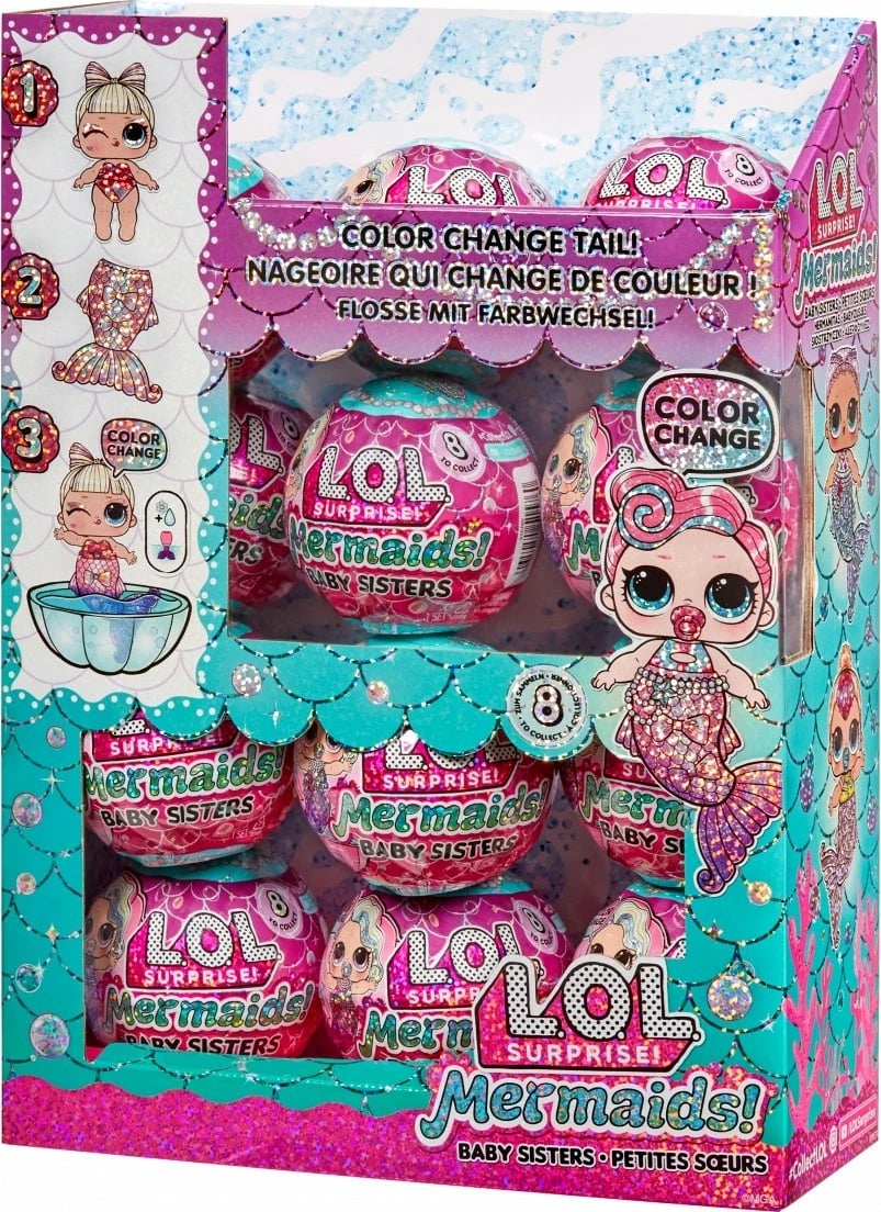 Set lodrash L.O.L. Surprise Mermaids, MGA, 12 copë, plastikë, për vajza