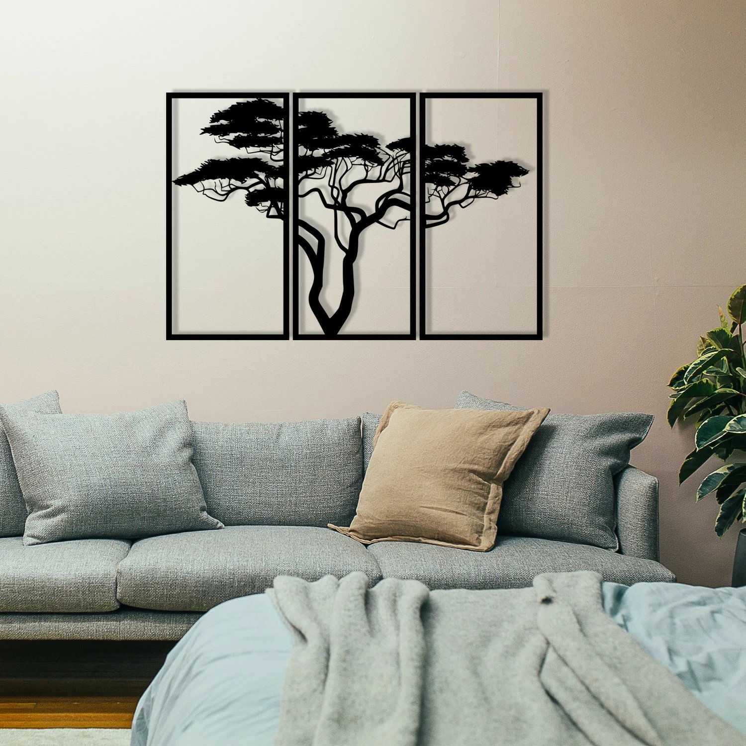 Aksesor dekorativ metalik për mur Wallity, Cınarci