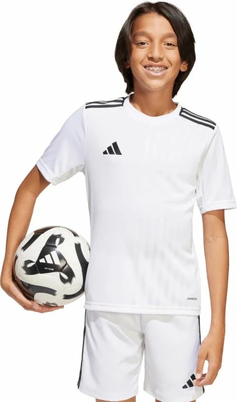 Fanellë futbolli për fëmijë adidas, e bardhë