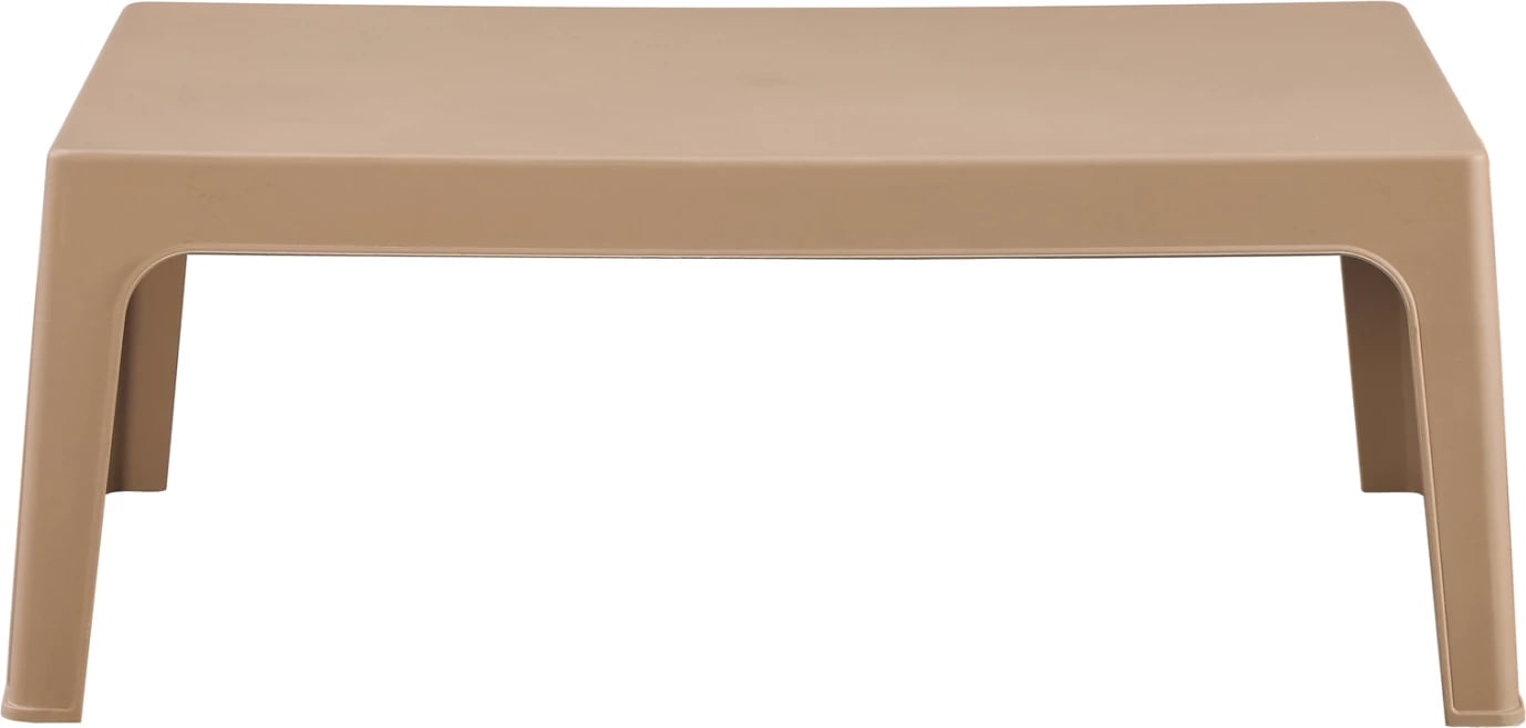 Tavolinë e ulët drejtkëndëshe SLEEK, polipropilen, ngjyrë kapuçino, FH6367.03, 99x59.5x39.5cm