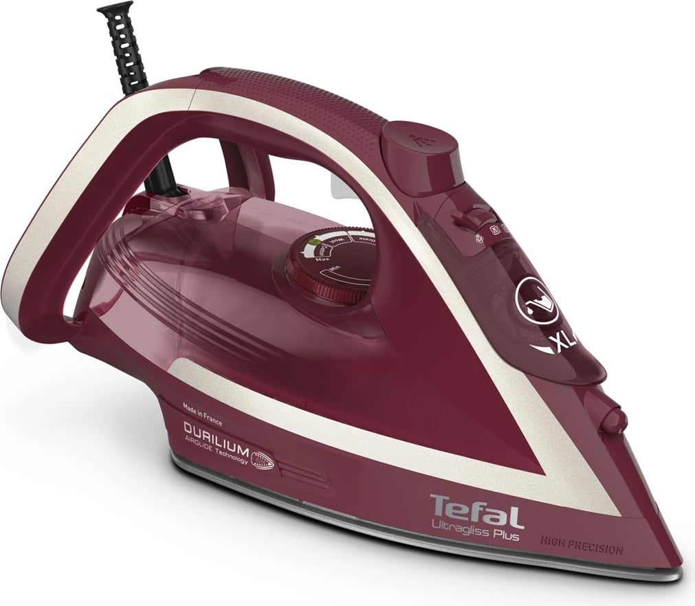 Hekur me avull Tefal Ultimate Pure FV6820, 2800 W, Kuq/Argjendtë