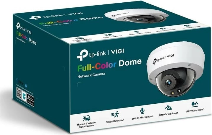 Kamerë dome rrjeti TP-LINK VIGI C250 (2.8mm), 5MP, mikrofon, IP67, e bardhë