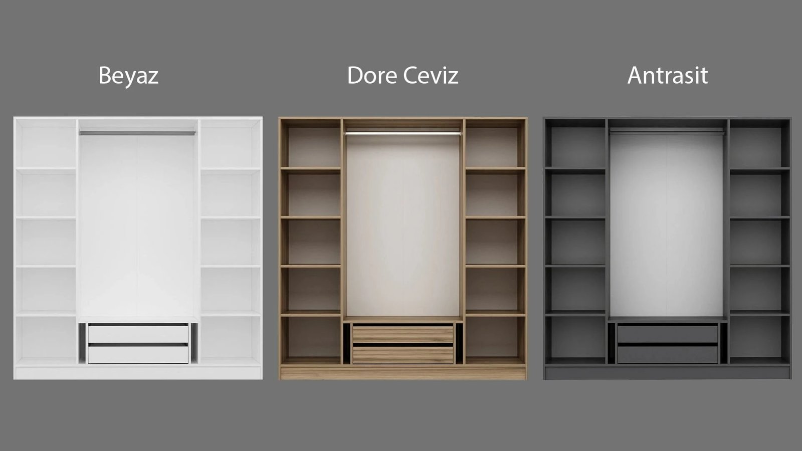 Dollap Skye Decor, ngjyrë e bardhë, 2297