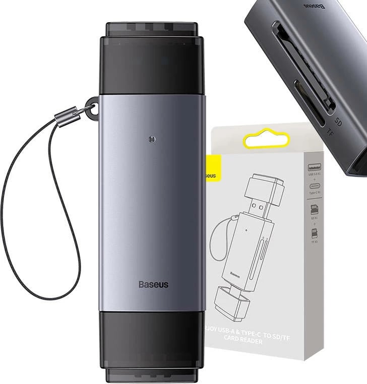 Lexues kartelash Baseus Lite Series WKQX060113, USB + USB-C, SD/TF, Gri