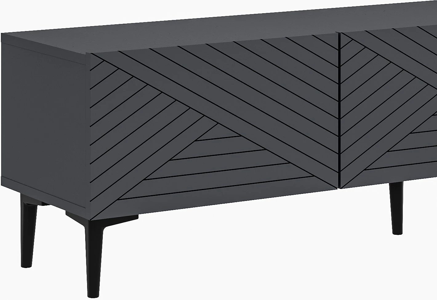 Komodë TV Skye Decor, ngjyrë antracit, Felix