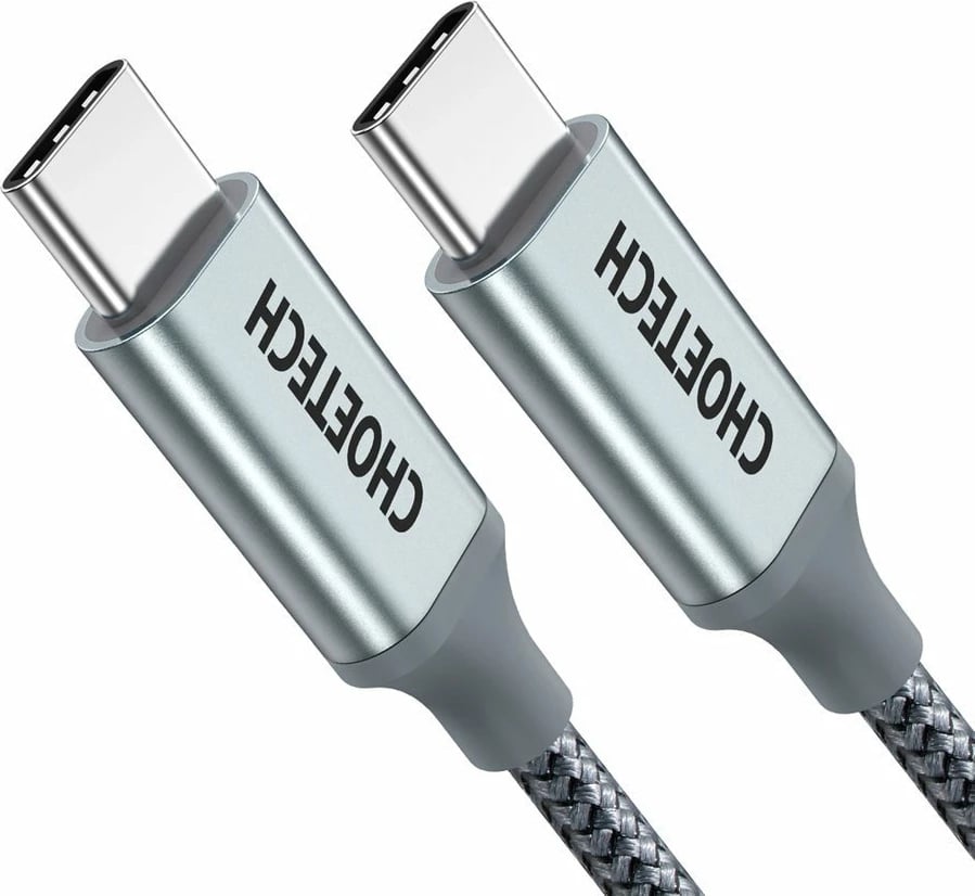 Kabllo USB-C në USB-C Choetech XCC-1002-GY, 1.8m, 100W, Gri