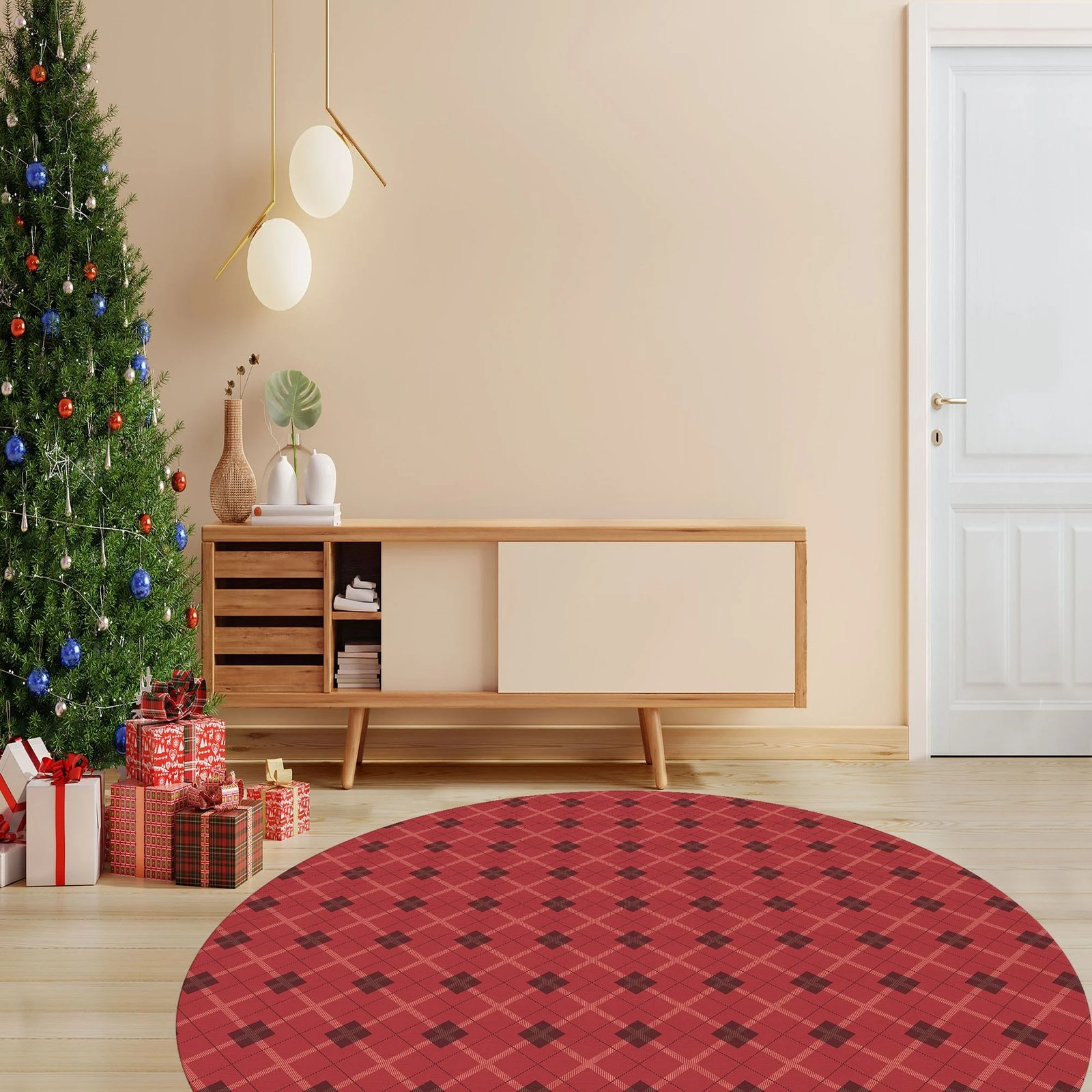 Qilim i rrumbullakët, i kuq e zi, Conceptum Hypnose, 130cm