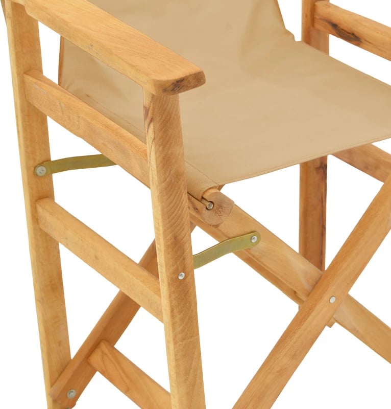 Karrige regjisori, dru ahu, ngjyrë natyrale, pëlhurë bezhë