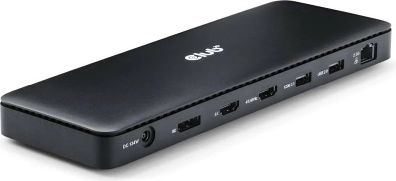Docking station Club3D Thunderbolt4 12-in-1, universal, 3 ekrane, 0.8m, e zezë
