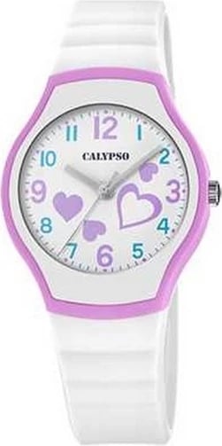 Orë dore CALYPSO K5806/1 për femra, e bardhë/vjollcë