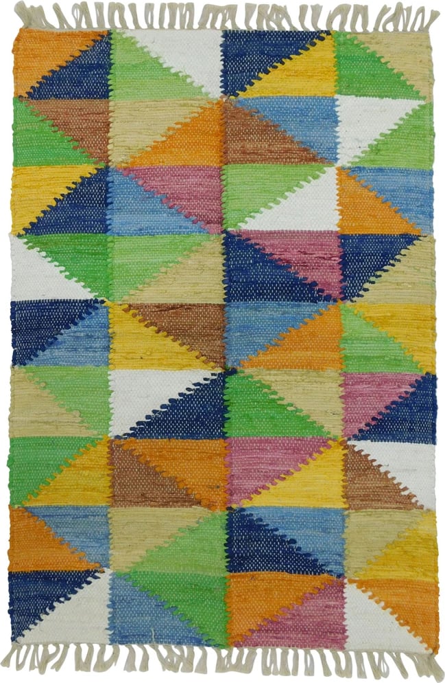 Qilim tringjish, pambuk, shumëngjyrësh, 60x90cm