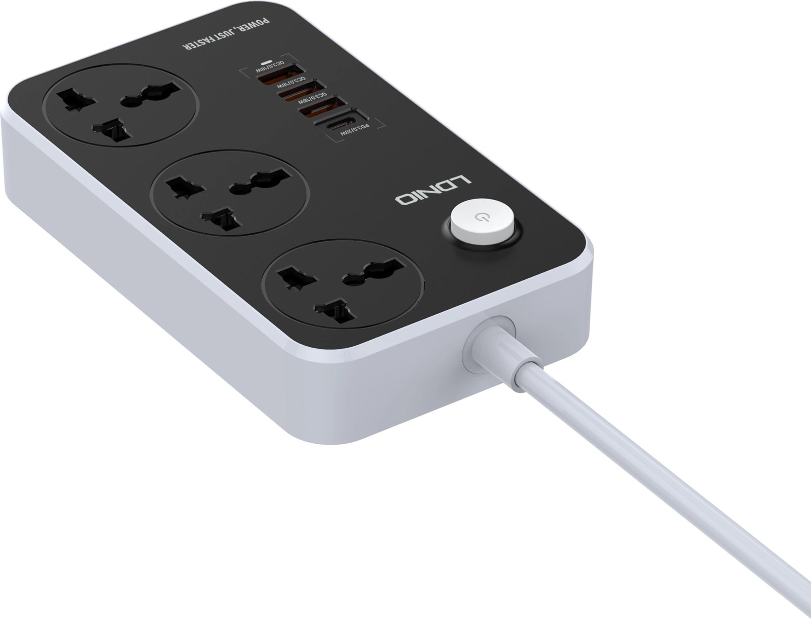 Prizë E Rrymës Me Kabëll 2 Metra LDNIO SC3412 Prizë E Rrymës Me Kabëll 2 Metra LDNIO SC3412