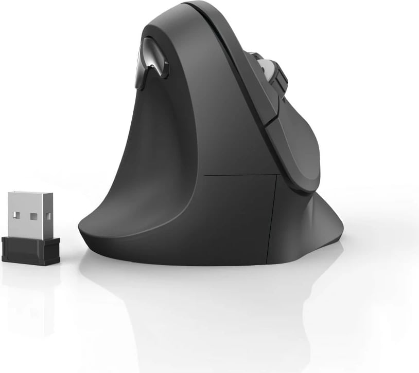 Maus ergonomik Hama EMW-500, pa kabllo, për mëngjarashë, i zi