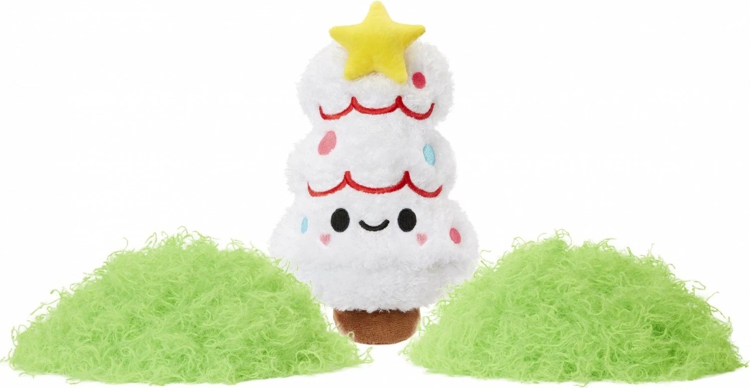 Lodër pelushi Fluffie Stuffiez, MGA, 10", Pema e Krishtlindjeve, shumëngjyrëshe