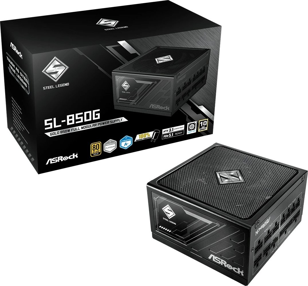 Kasë furnizimi ASRock SL-850G, 850W, 80 PLUS Gold, Modular, E zezë