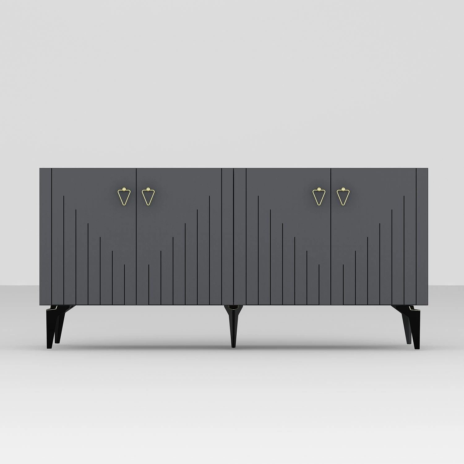 Konsolë Skye Decor, anthracite, gold, Meda