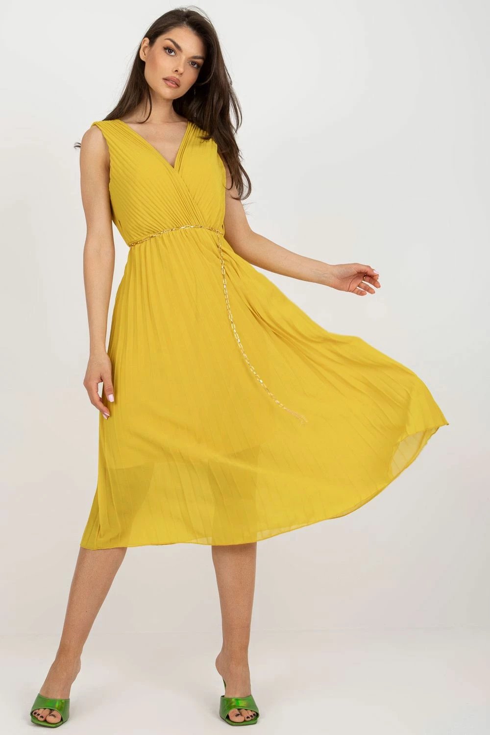 Fustan Italy Moda 181355, i verdhë
