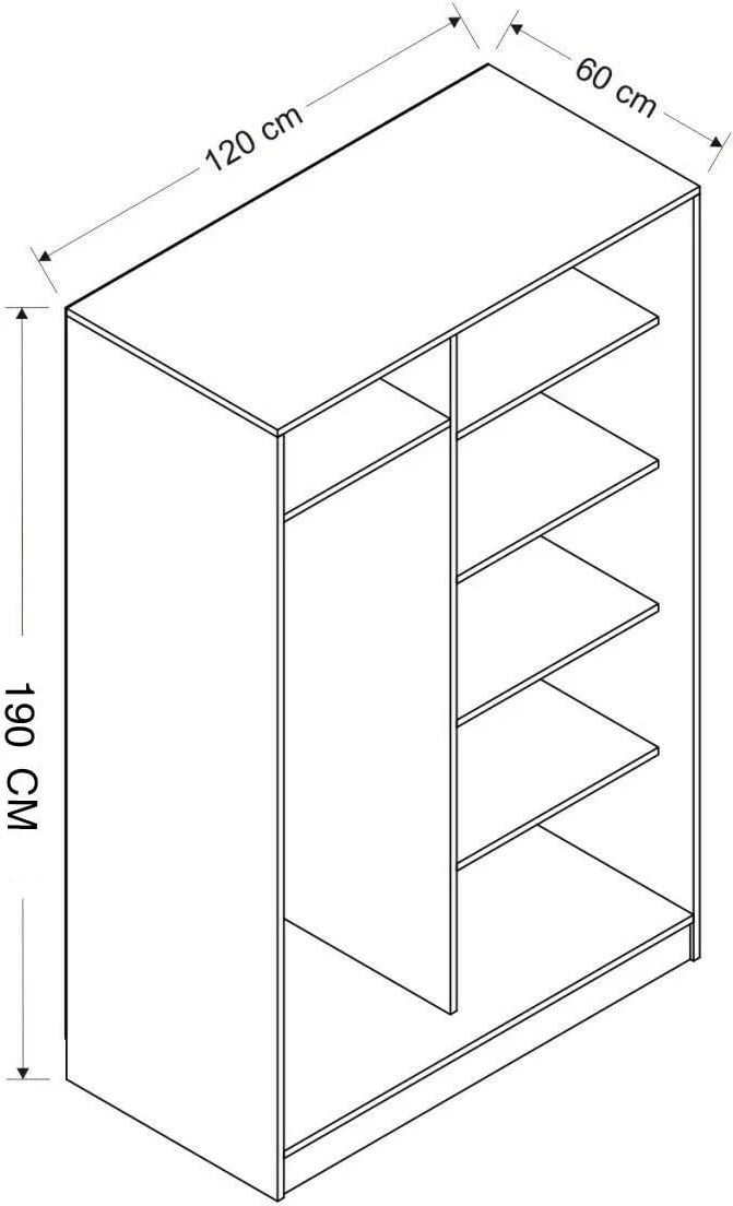 Dollap Hanah Home, Kale, antracit-lis, 2316