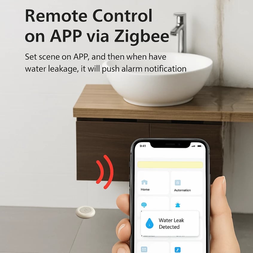 Sensor smart për detektimin e rrjedhjes së ujit-Zigbee