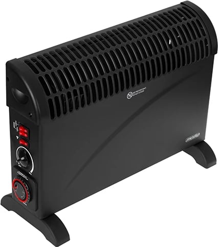 Ngrohës konvektor, Adler, MS 7741, 2000W, 3 nivele, termostat dhe timer 24h, Turbo fan, i zi