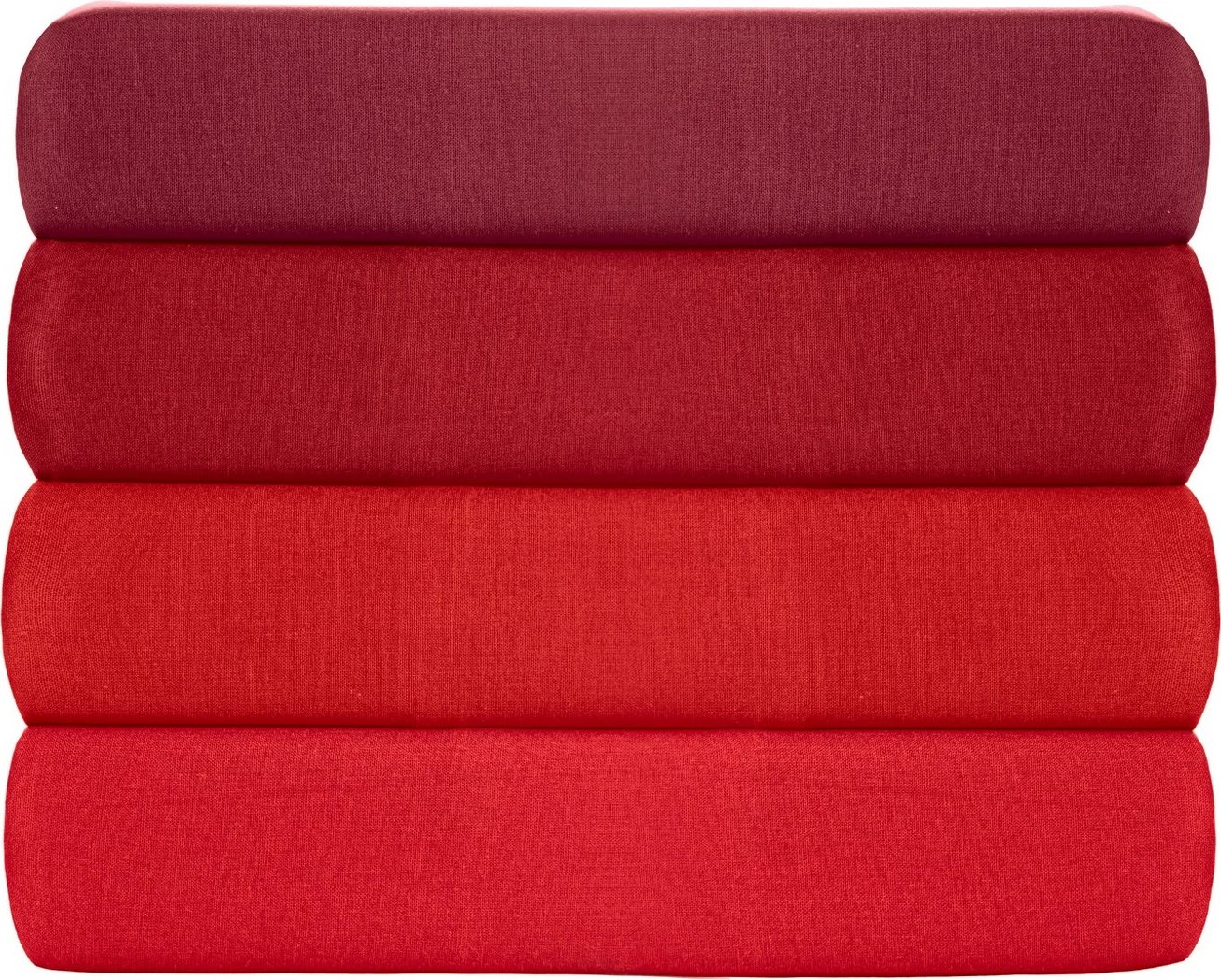 Çarçaf fitted Double XL, pambuk ranforce, ngjyrë e kuqe, L'essentiel, Tonne Rosse - Abel