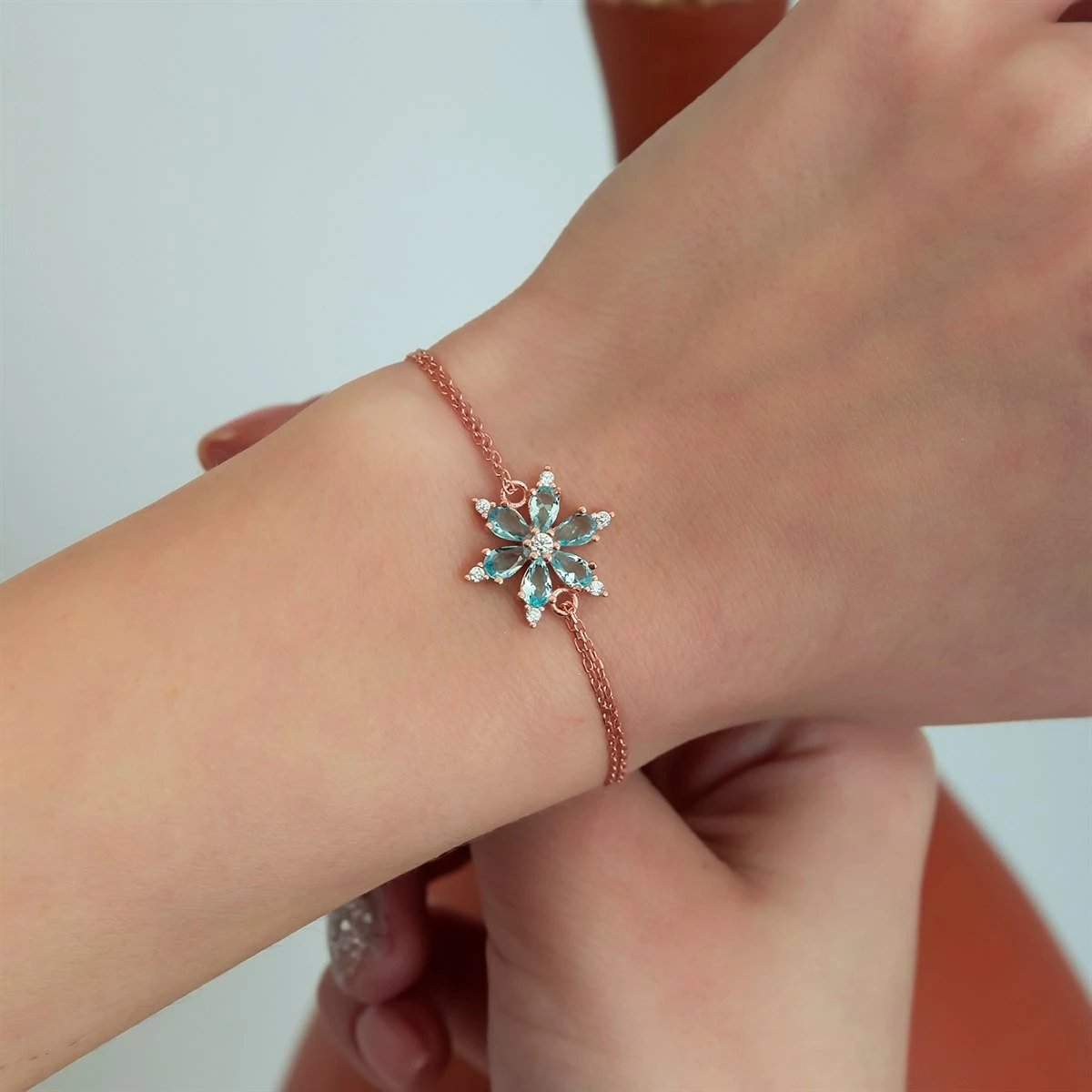 Byzylyk argjendi Jumeon, ngjyrë rozë e artë, NRZ99107