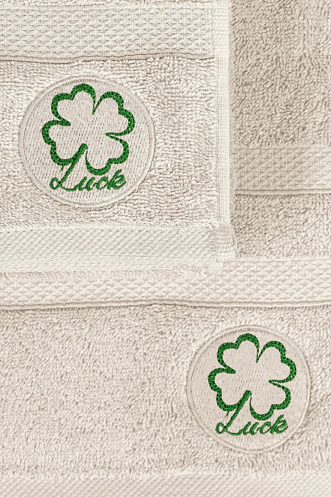 Set peshqirësh duarsh dhe trupi (2 copë), Mijolnir, Luck, bezhë