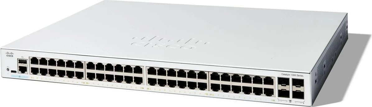 Switch Cisco Catalyst 1300-48T-4G, 48 Port GE, 4x1GE SFP, Bardhë
