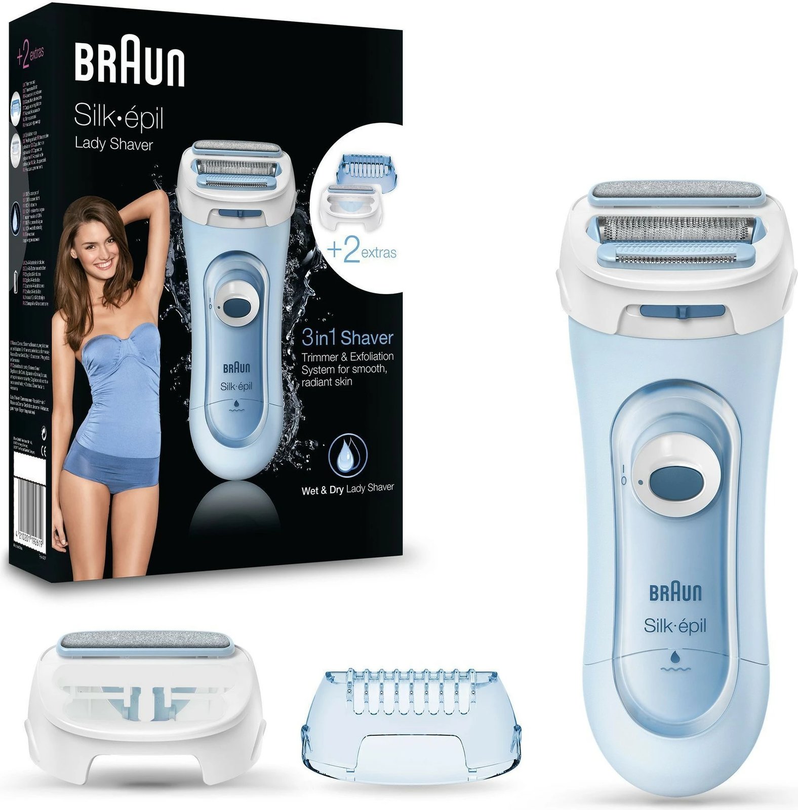Makinë rroje Braun Silk-épil LS5160, wireless, 3 koka, blu Makinë rroje Braun Silk-épil LS5160, wireless, 3 koka, blu