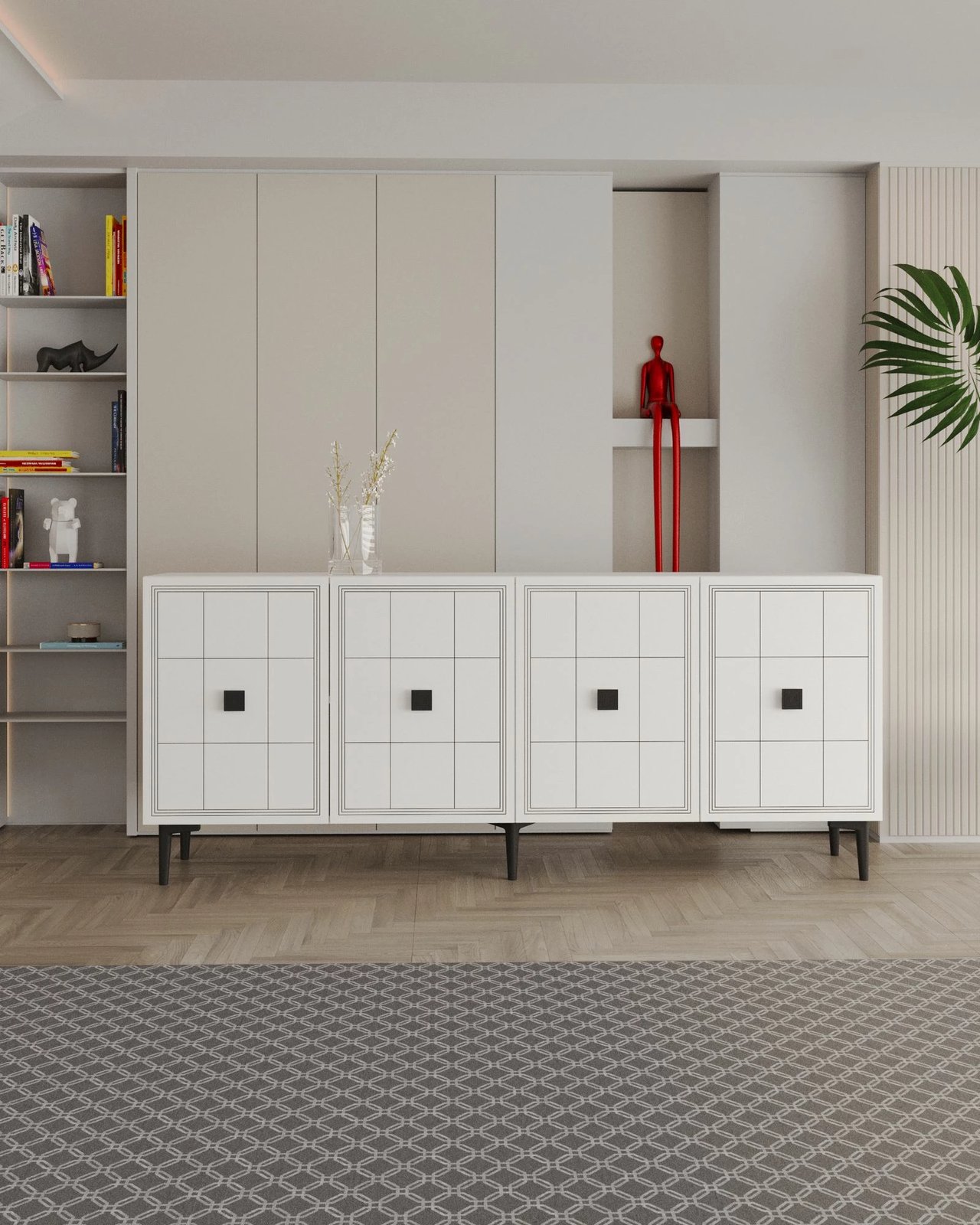 Konsolë Skye Decor, Yuka 150, e bardhë