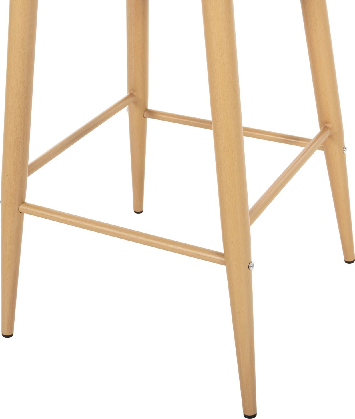 Karrige për bar mesatare VANESSA FH9300.25 ngjyrë kapuçino PP & këmbë metalike ngjyrë druri 45,5x46x97Hcm., set prej 2 copë