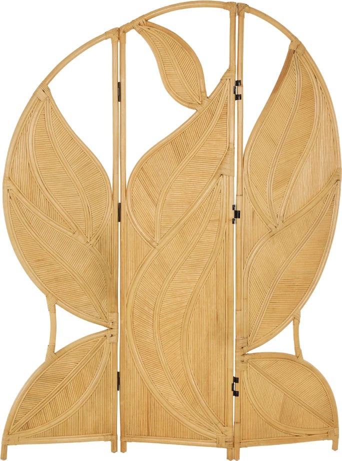 Paravan LEAF PALM, ratan natyral, 150x3x190 cm