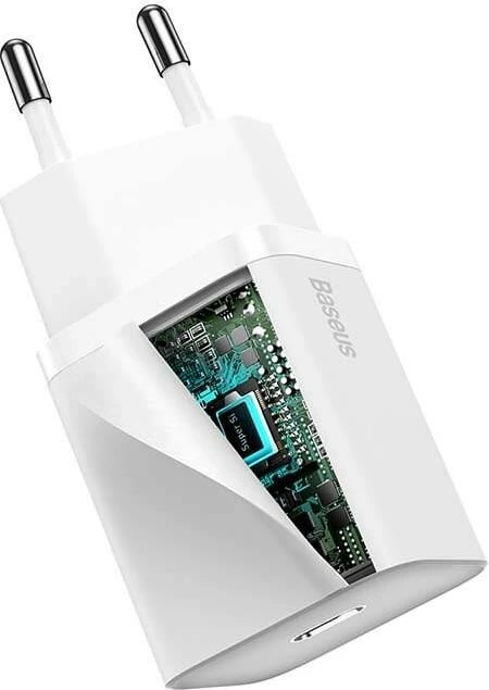Karikues i shpejtë Baseus Super Si Quick Charger 1C, 20W, USB-C, Bardhë