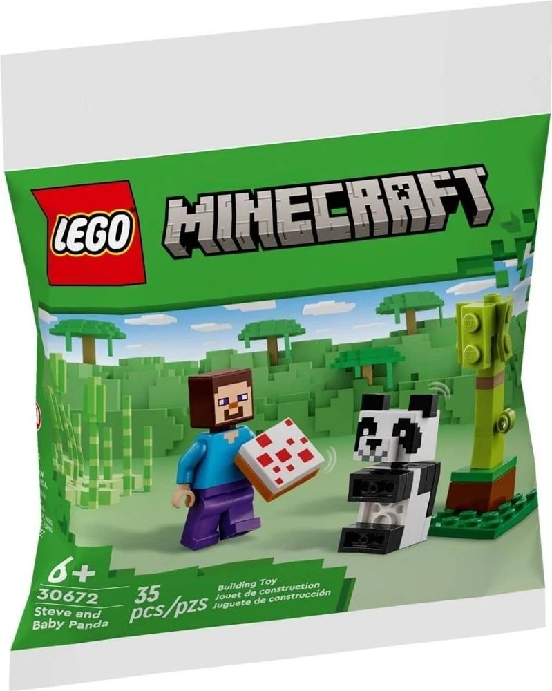 LEGO Minecraft 30672 Steve dhe panda e vogël