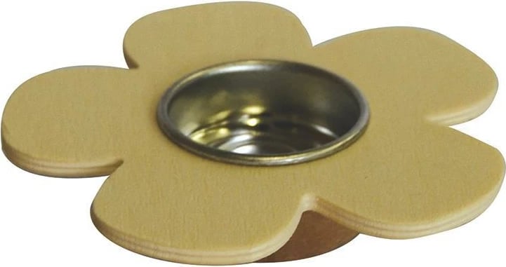 Mbajtëse qiriu druri NEXT, formë lule, 11x11x2.5cm