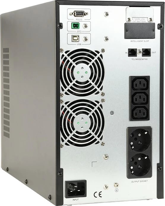 Kasë UPS Gembird EG-UPSO-2000, 2000 VA, 1800 W, Online, 6 bateri, E zezë Kasë UPS Gembird EG-UPSO-2000, 2000 VA, 1800 W, Online, 6 bateri, E zezë