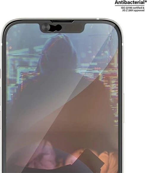 Mbrojtës ekrani xhami PanzerGlass Ultra-Wide Fit CamSlider për iPhone 14/13/13 Pro, antibakterial, me mbulesë kamere