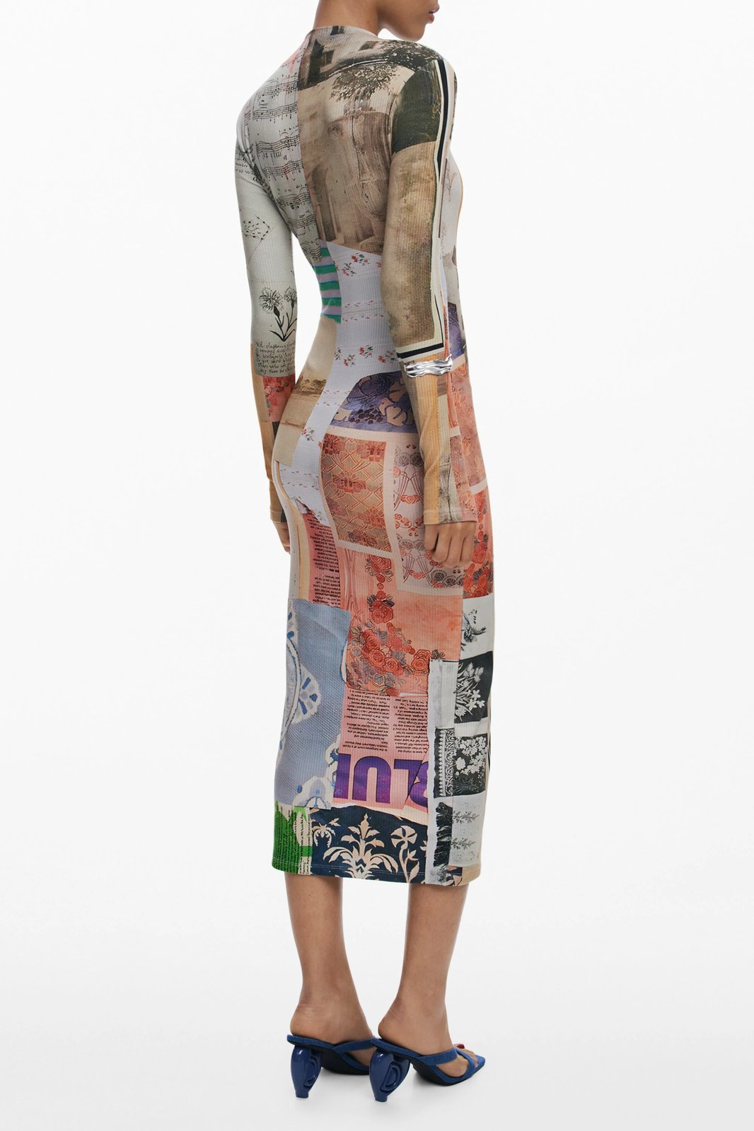 Fustan i gjatë DESIGUAL femra, beige